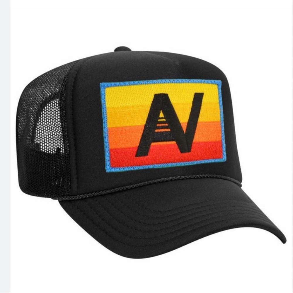 Aviator Nation Black Trucker Hat